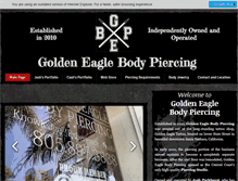 Tablet Screenshot of goldeneaglebodypiercing.com